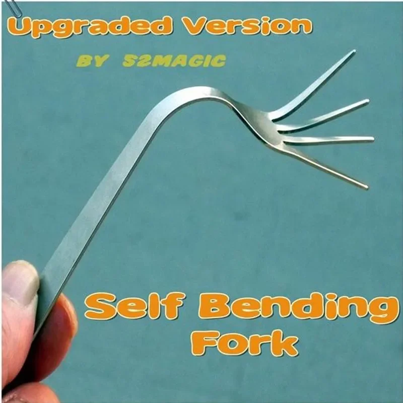 Self Bending Fork 2.0 (Upgraded Version) Mentalism Magic Tricks Gimmick Close-Up Street Stage Magic Props Comedy Accessories