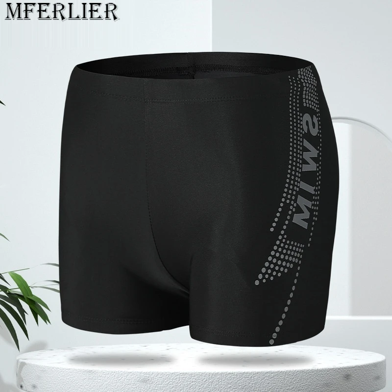 Maillot de bain rayé à séchage rapide pour hommes, maillot de bain élastique, sports de plage, sports de bord, grandes tailles, confort, lettres d'objectifs, été