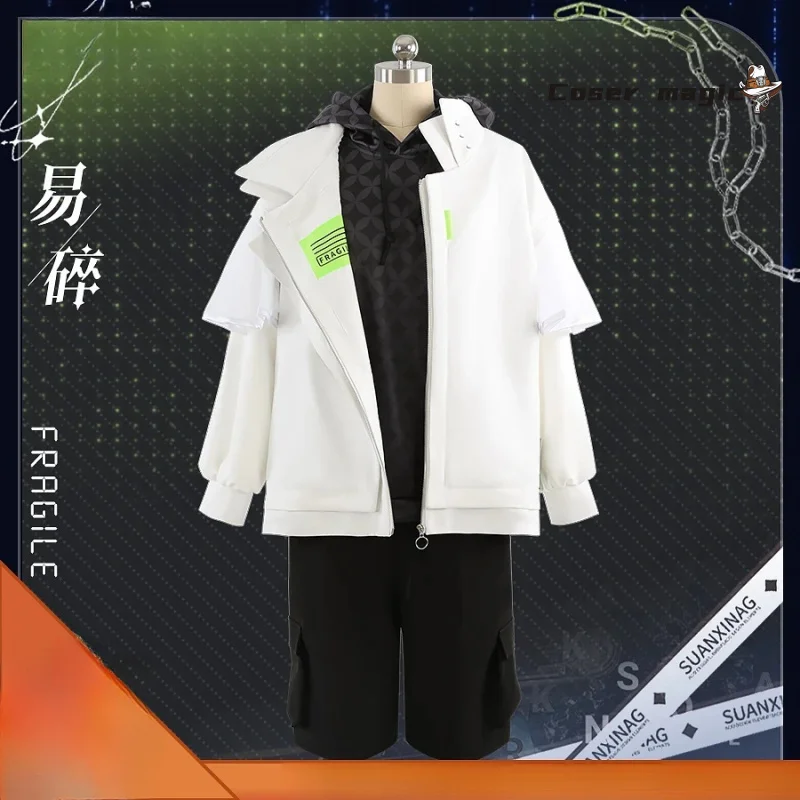 เกม es2、es music Amagi Hiiro คอสเพลย์เครื่องแต่งกายชุดปาร์ตี้ฮาโลวีนสำหรับผู้หญิงผู้ชายอุปกรณ์ประกอบฉากคาร์นิวัล