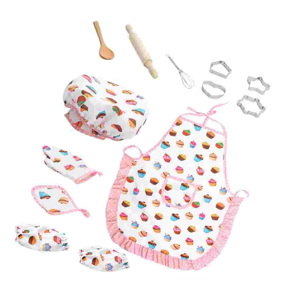 

13pcs Kid Kitchen Utensils Toys Baking Tool Cake Apron Children Cooking Utensils Kid Toys for Toddlers