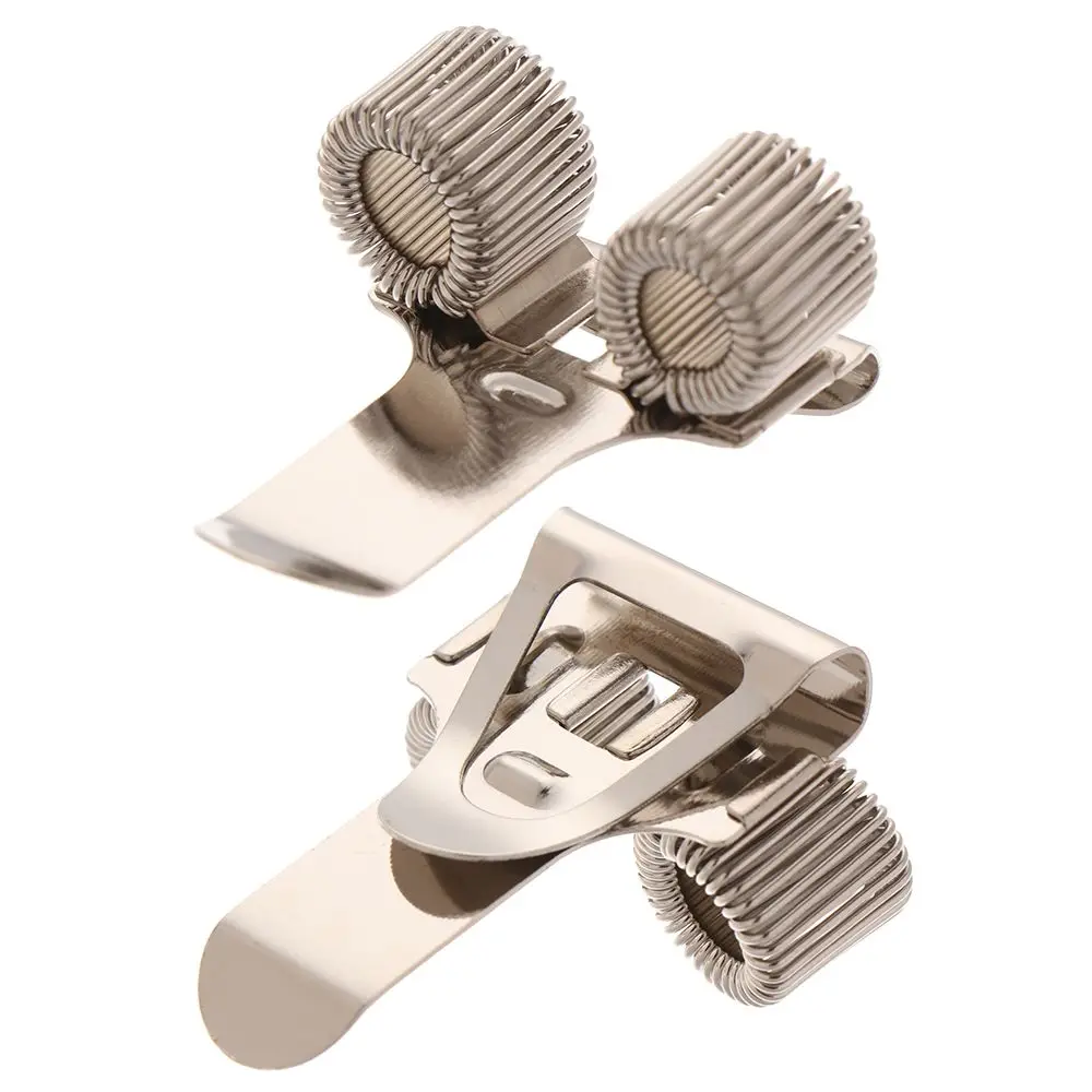 Writing Supplies Portable Triple Orifice Metal Pencil Holder Double Opening Spring Pen Clip Single Hole