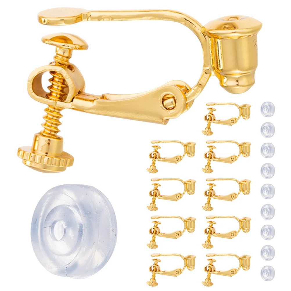 Ear Clip Adapter Comfortable on Earrings Making Supplies Trays Clip-on Affordable Converter Decorative Clips Silica Gel Cushion