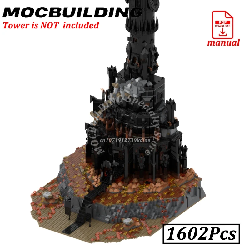 Tower Base Part for MOC-10333 Add-on Model MOC Building Bricks Construction Display Stand Blocks Rings Assemble Toys