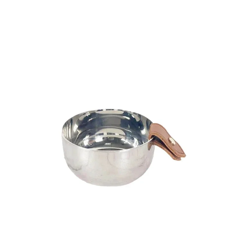 Modern Leather Silver Metal Champagne Red Wine Ice Bucket Fruit Plate