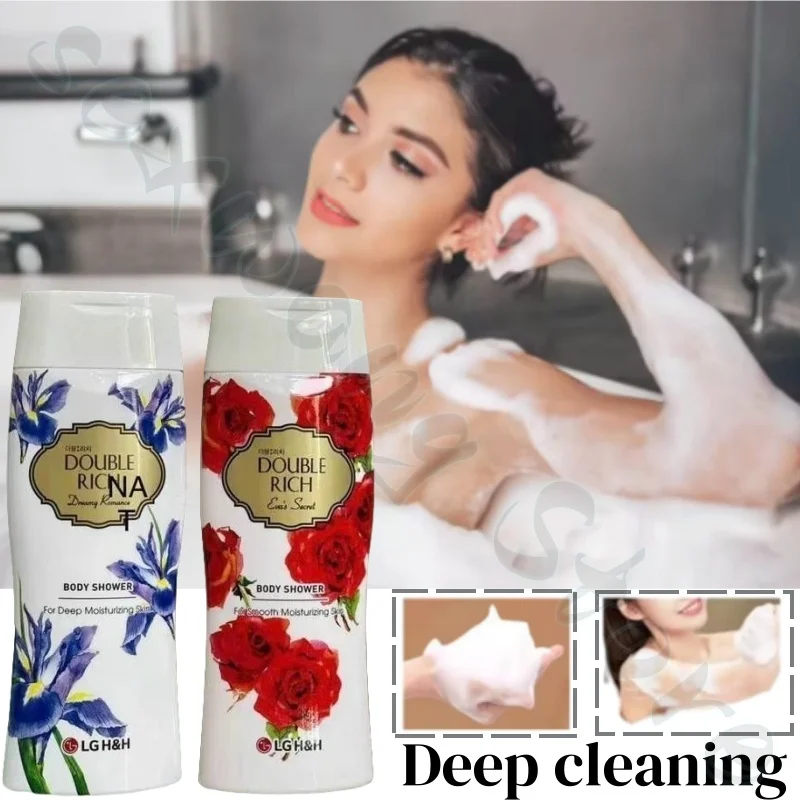 Romantic and Elegant Deep Cleansing Fragrance Shower Milk Refreshing Moisturizing Exfoliating Rejuvenating Rose Fragrance 200g