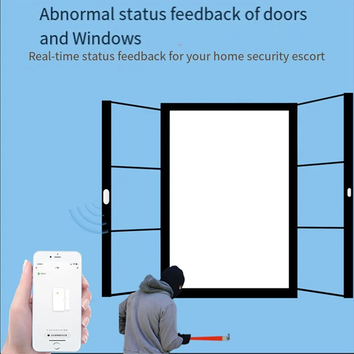 A26Z Tuya Zigbee Door Window Sensors Wireless Smart Life Magnetic Door Sensor APP Remote Control