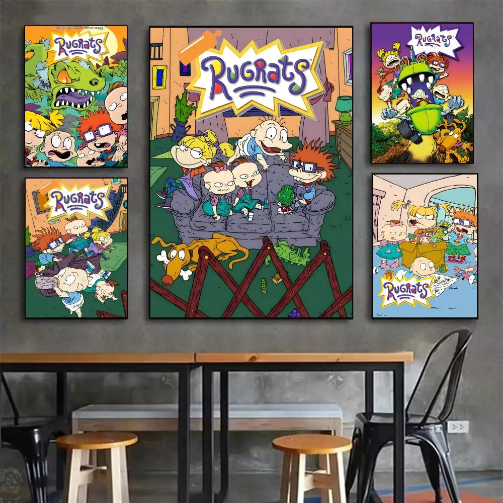 Cartoon R-Rugrats Poster Durable HD PVC Wall Art - Waterproof Dustproof Easy Install For Home Cafe