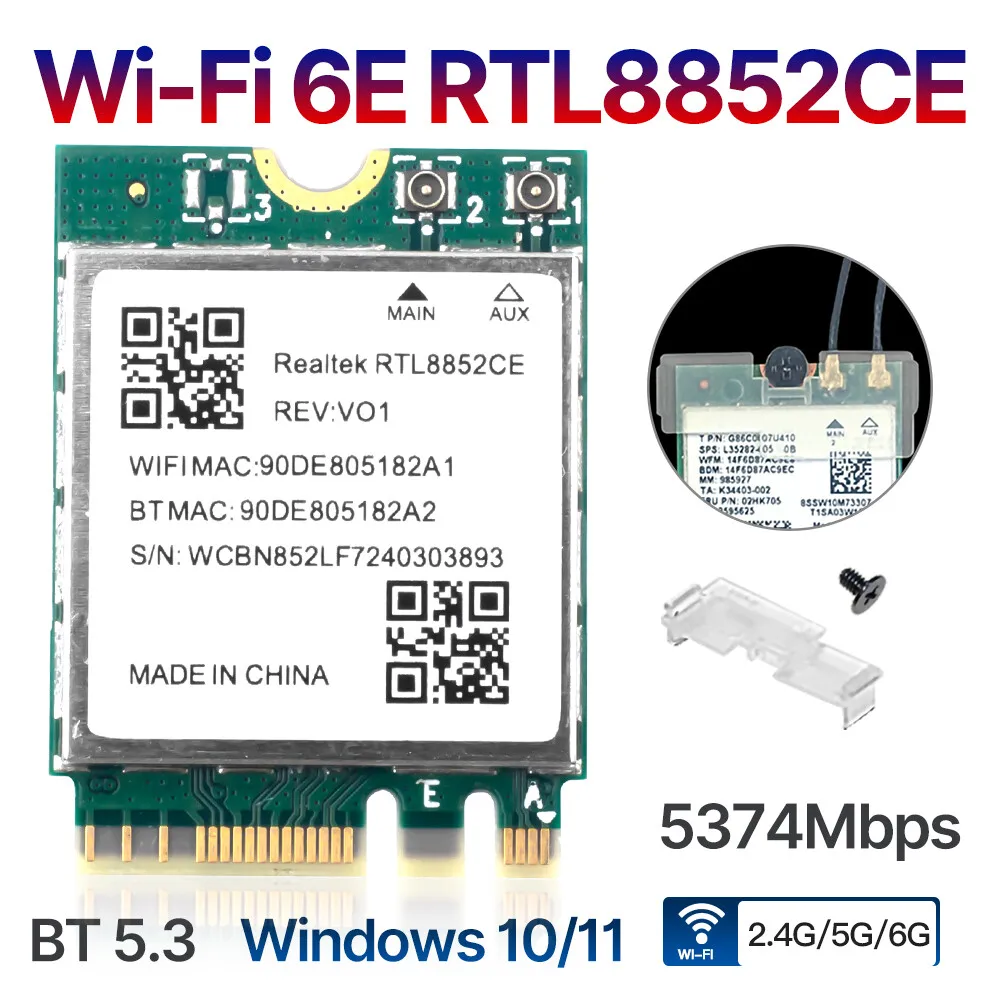 Wifi 6E RTL8852CE M…