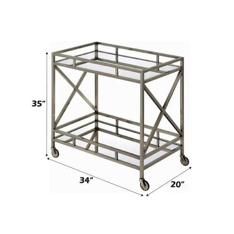 Handmade Eco Friendly Metal Trolley Luxury Rolling Service Cart Modern Rectangular Hotel Restaurant Bar Party Furniture