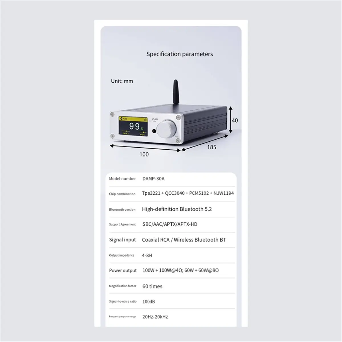 Big Discount 2025 DAMP-30A Amplifier Fever Class Home Desktop High Power Bluetooth 5.2 200W Digital Power Amplifier Class D