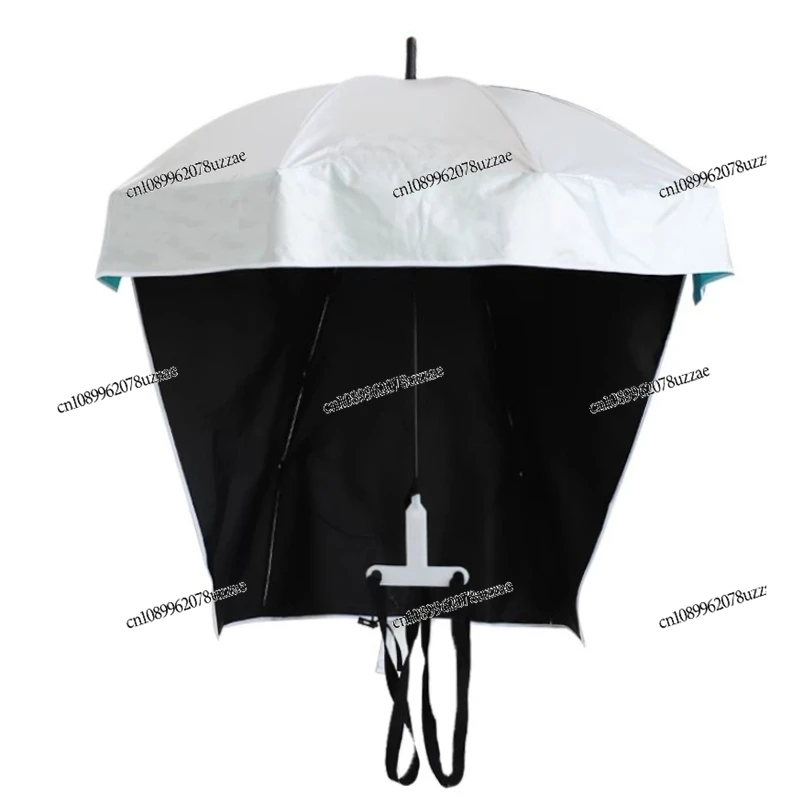 

Back-type Tea-picking Umbrella Carry Parasol Ultra-light Head Hat Outdoor Sunscreen Double-layer Vinyl Creative