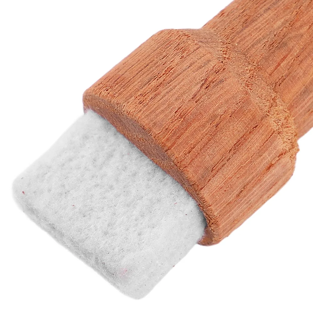 Wood+High Density Felt Guitar Cleaning Brush Wood Handle Wood Color Fretboard Dust Cleaner String Cleaning Tool String Care