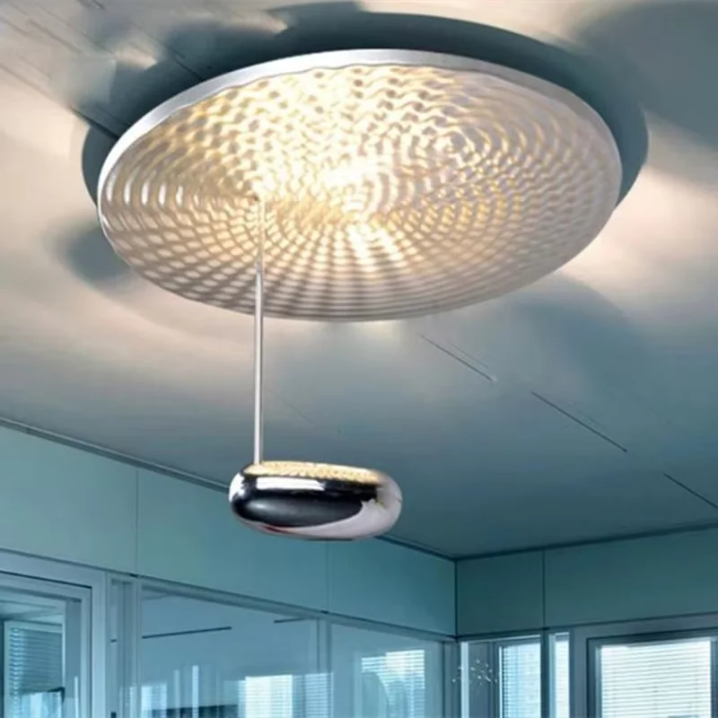 Postmodern Water Drop Silver Hanging Light Mercury Ceiling Lamp Living Dinning Room Kitchen Hotel Villa LED Lustre Light Fixture