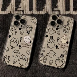 Japan Cartoon Cute Chiikawas Phone Case for IPhone 16 15 14 13 12 11 Mini Pro Max X XR XSMax 7 8 Plus SE20 Transparent Cover