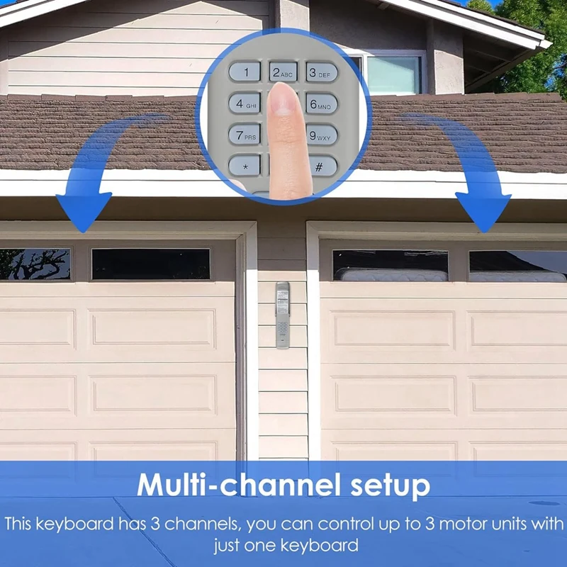 Garage Door Opener Keypad, Wireless Keypad Keyless Entry Compatible For 877MAX 377LM 977LM Wireless Keyless Keypad Safe