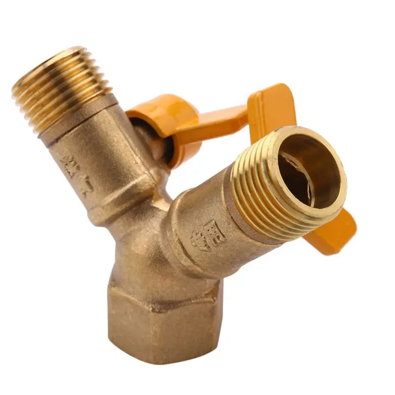 ABAH-3X 2 Way 1/2 Inch Faucet Adapter Outside Garden Irrigation Tap Adapter And Hose Divider