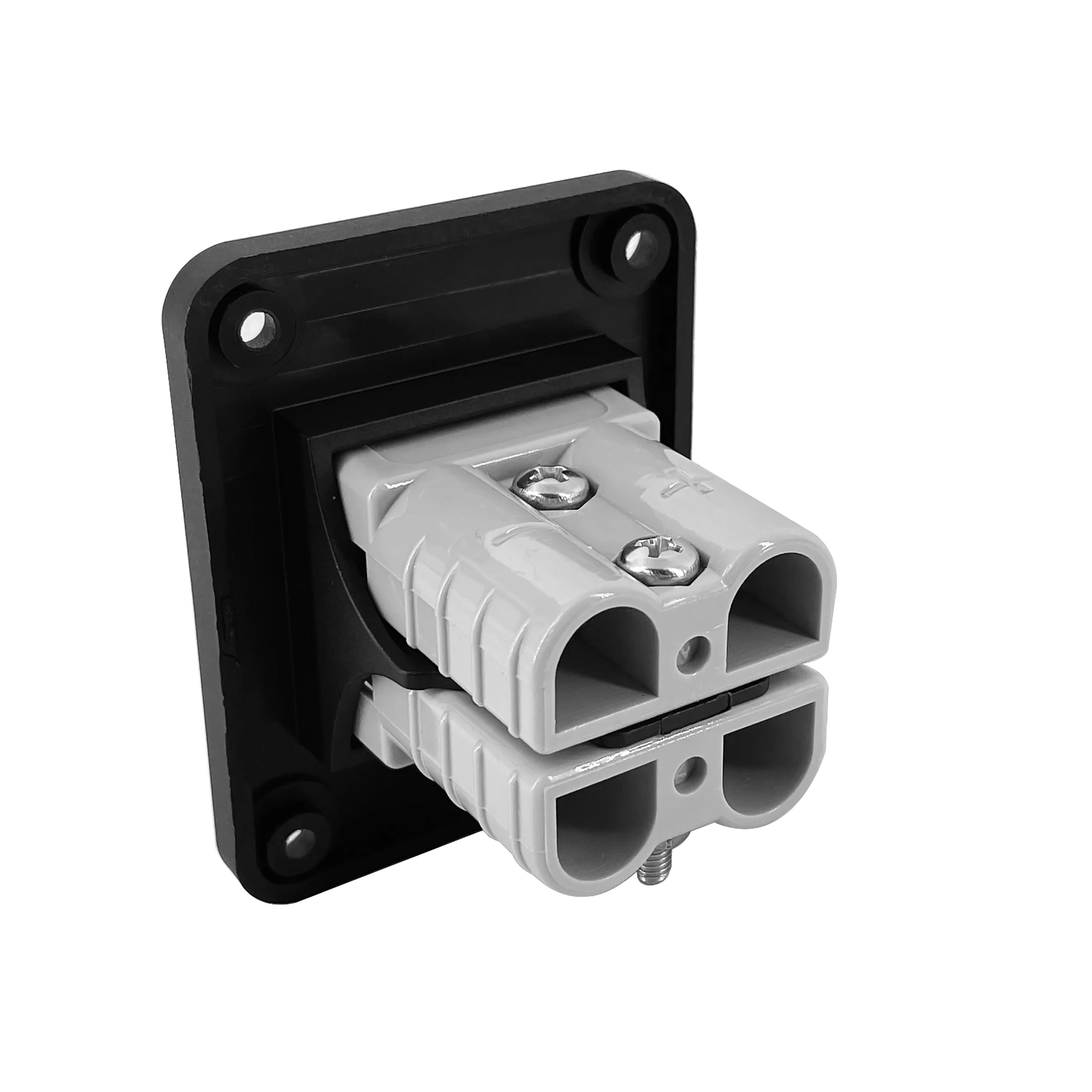 Dual Anderson Plug Flush Mount Panel SB50 konektor daya 6AWG untuk kereta Golf forklift Caravans Kit alat pengisi daya