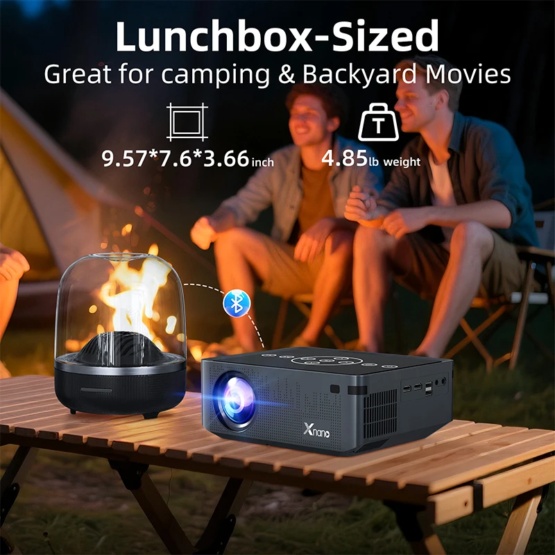 

Xnano 8K Projector 1080P 500ANSI Dolby Mobile Dual Wifi6 BT5.0 Auto Focus Voice remote control Smart Outdoor Cinema Projector