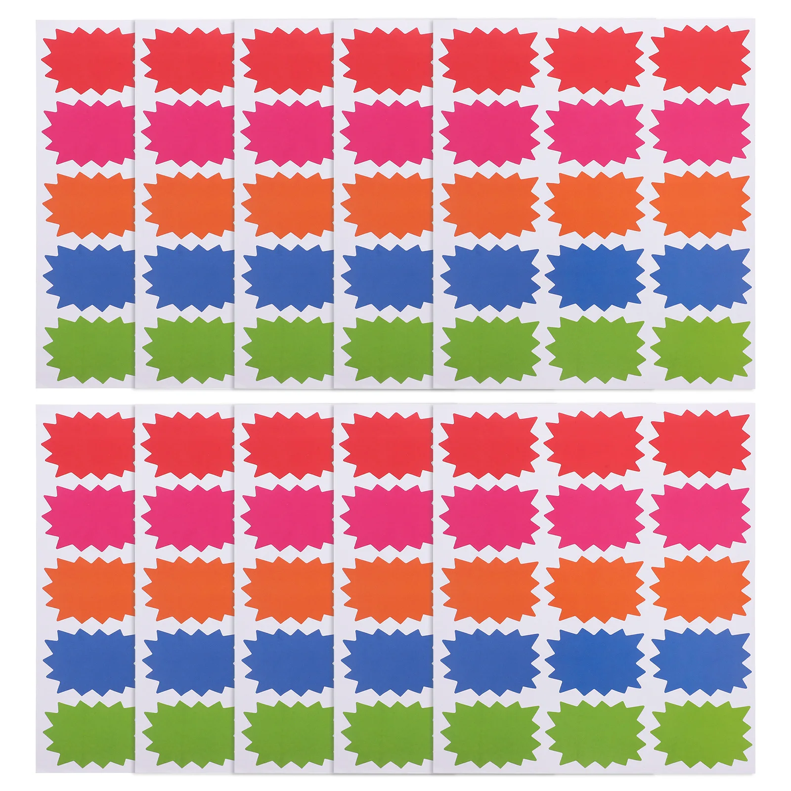 

10 Sheets Price Sticker Blank PP Synthetic Paper Waterproof Self Adhesive Sale Tags Yard Signs Retail Store Folder Labels