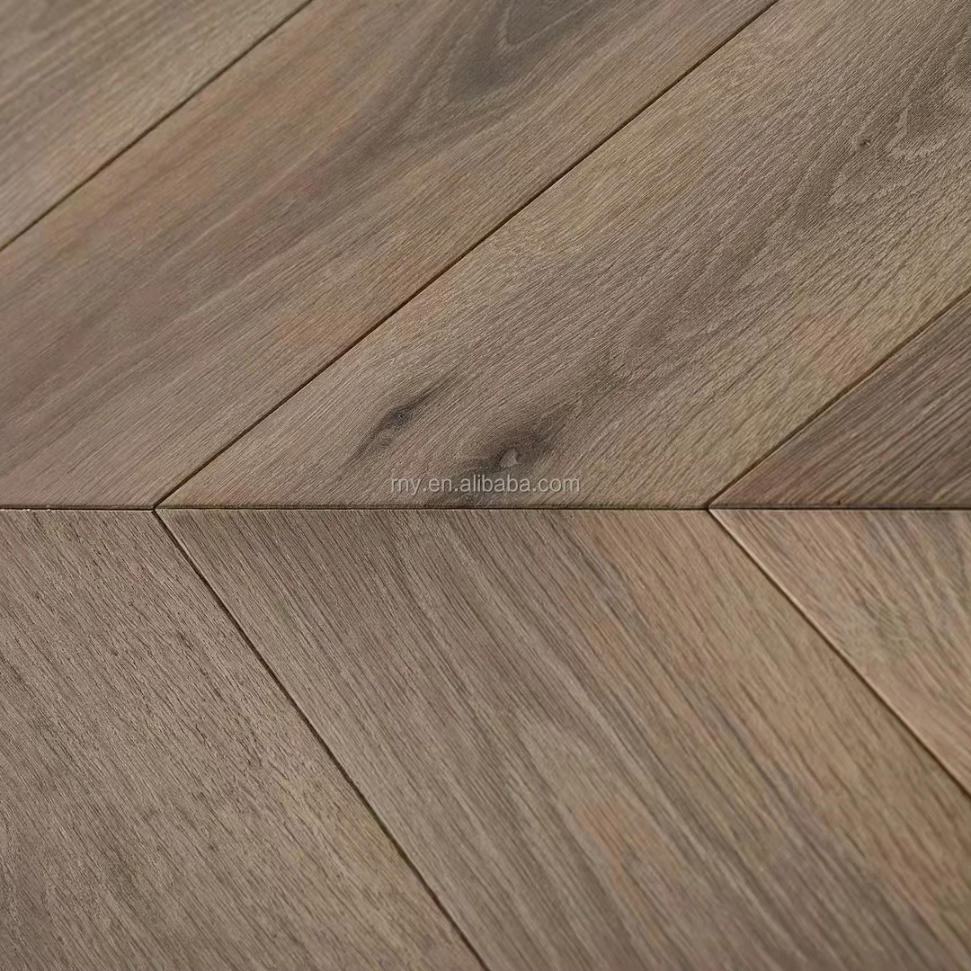 Versión personalizada l suelo de parquet en espiga de grado CD envejecido de color activo de roble europeo