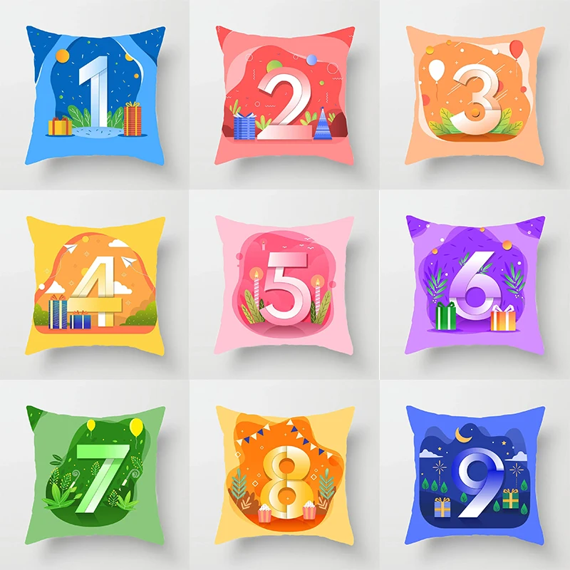 

Cartoon digital printing pillowcase children's learning game pillowcase sofa child room cushion cover bedroom home decoration