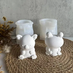 DIY Cute Cartoon Frog Koala Scented Candle Silicone Mold Handmade Plaster Drops Glue Animal Candle Diffuser Stone Making Tool