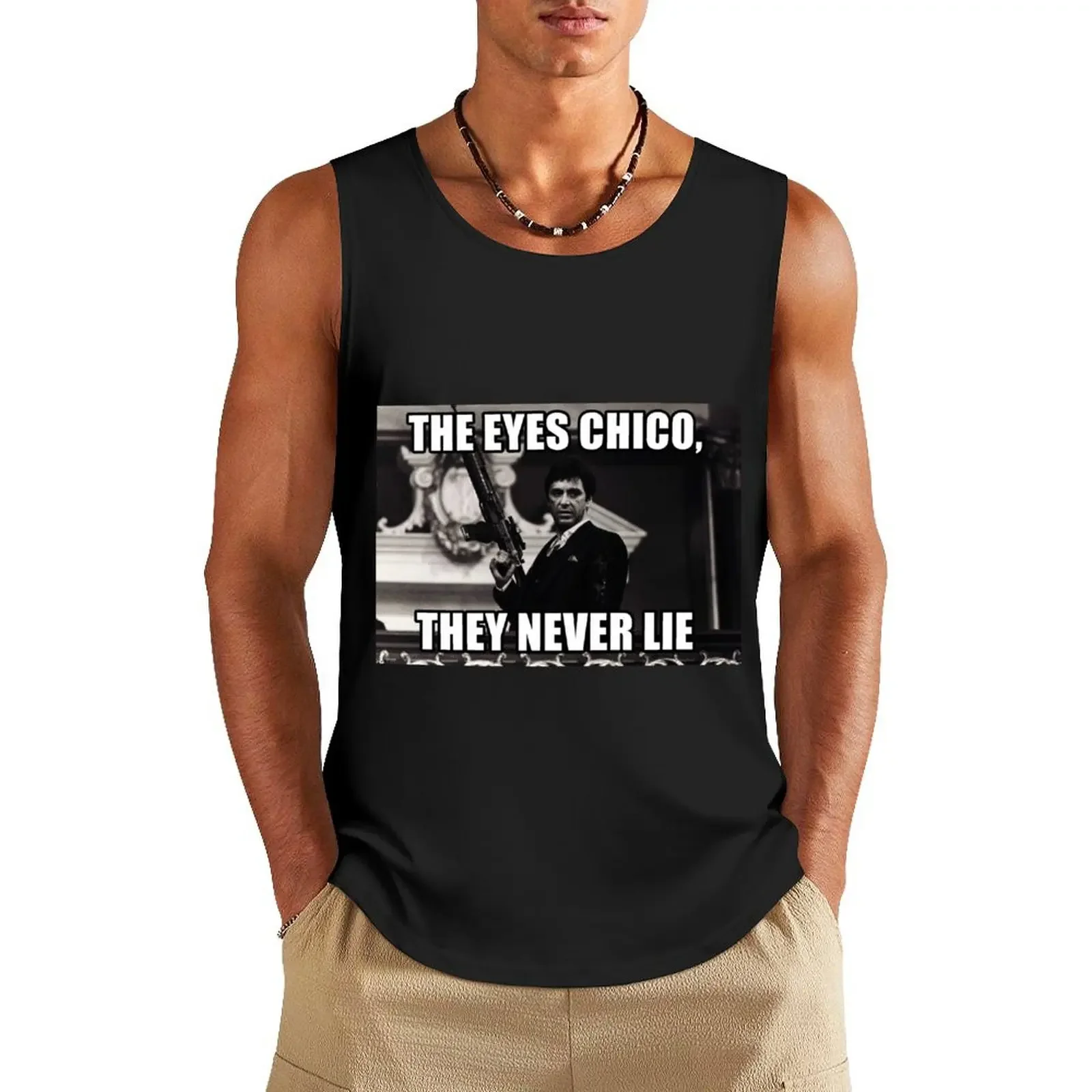 THE EYES CHICO THEY NEVER LIE Tank Top Male clothes sleeveless gym shirt man fitness anime top