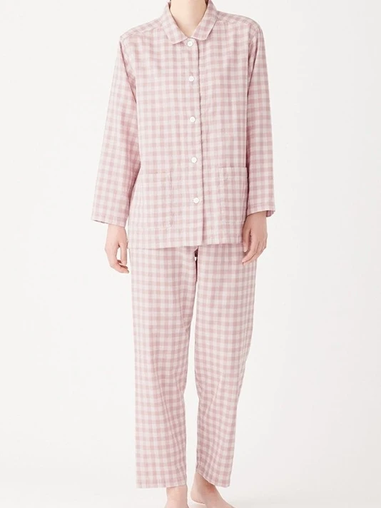 nouvel-ensemble-2026-en-coton-naturel-manches-longues-et-pantalon-long-vetements-d'interieur-simples-a-double-epaisseur-a-carreaux-pour-femmes-pyjama-de-couple