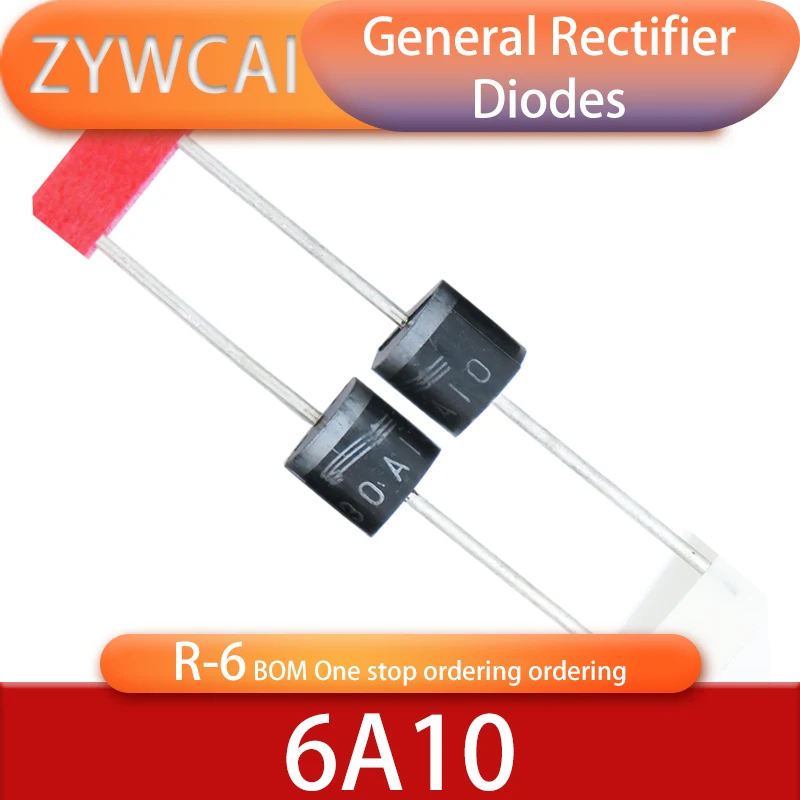 6A10 6A1000V R-6 20PCS General Rectifier Diodes