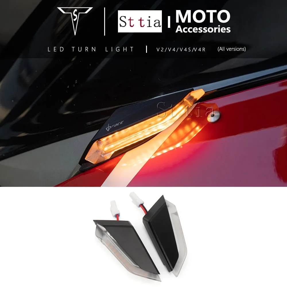 

New Motorcycle Accessories Front Mirrors Turn Signal Light Indicator Light LED For Ducati PANIGALE V2 Panigale V4 V4S V4R