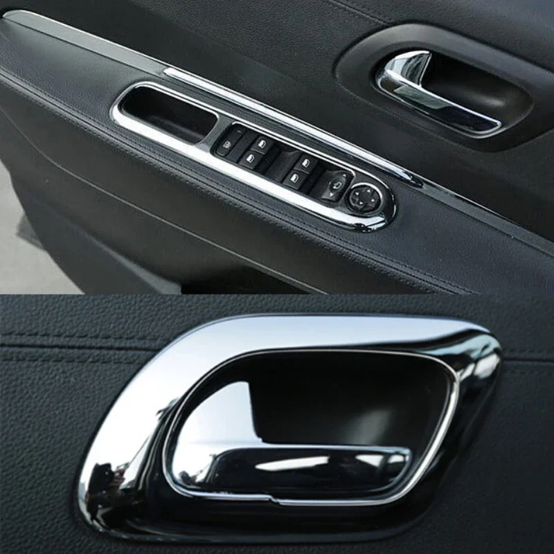 2009 10 11 12 13 14 2015 For Peugeot 3008 ABS Chrome Car door handle Armrest window lift switch button cover trim accessories