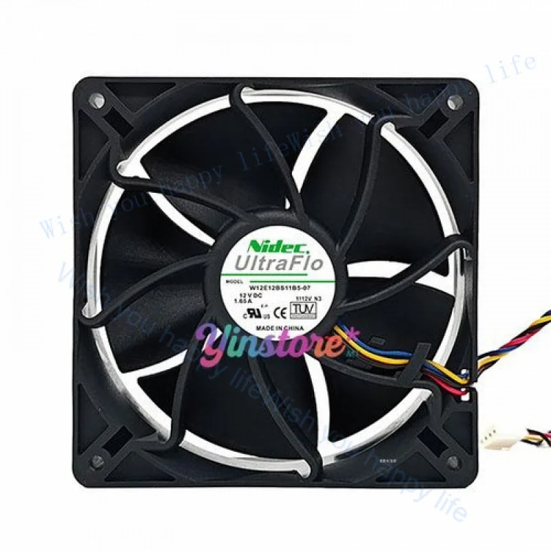 LL 1 pc.   for  Antminer Cooling Fan 12038 DC12V 1.65A 12CM 4Pin- W12E12BS11B5-07