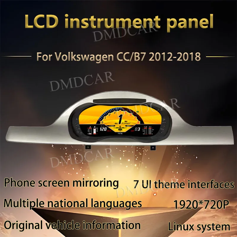 

10.25" Upgrade Speed Meter LCD Digital Dashboard Panel Instrument Cluster CockPit Virtual For Volkswagen CC 2012-2018