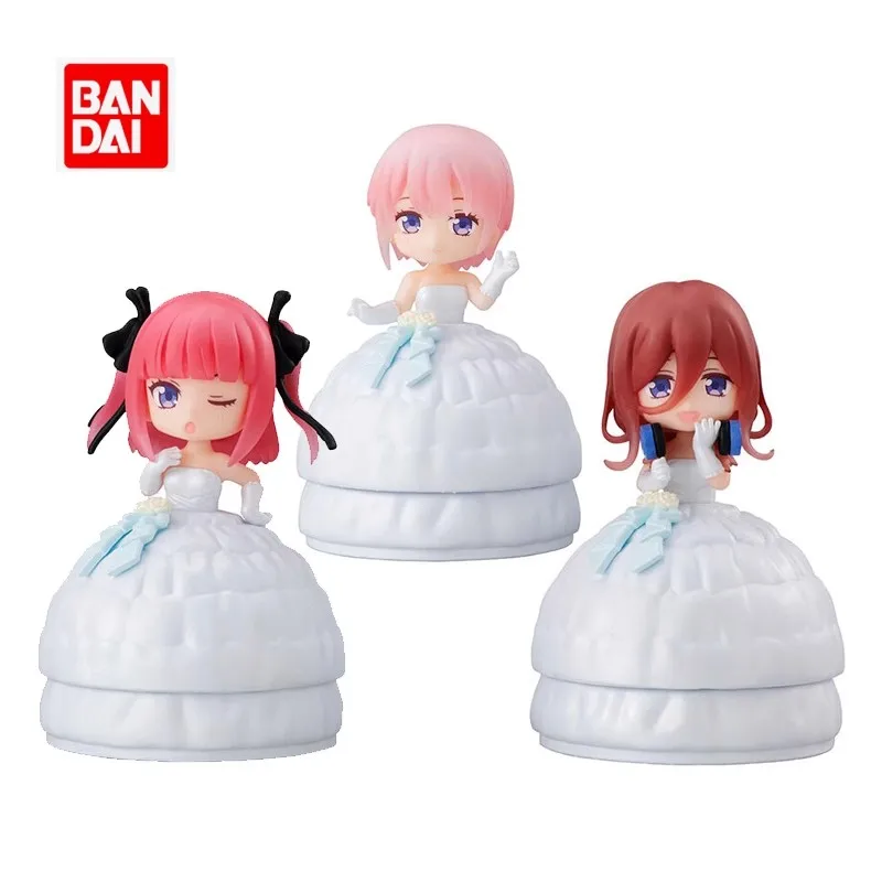 

Bandai Original 3Pcs Gashapon Capchara Heroine 01 The Quintessential Quintuplets Toys For Kids Gift Collectible Model Ornaments