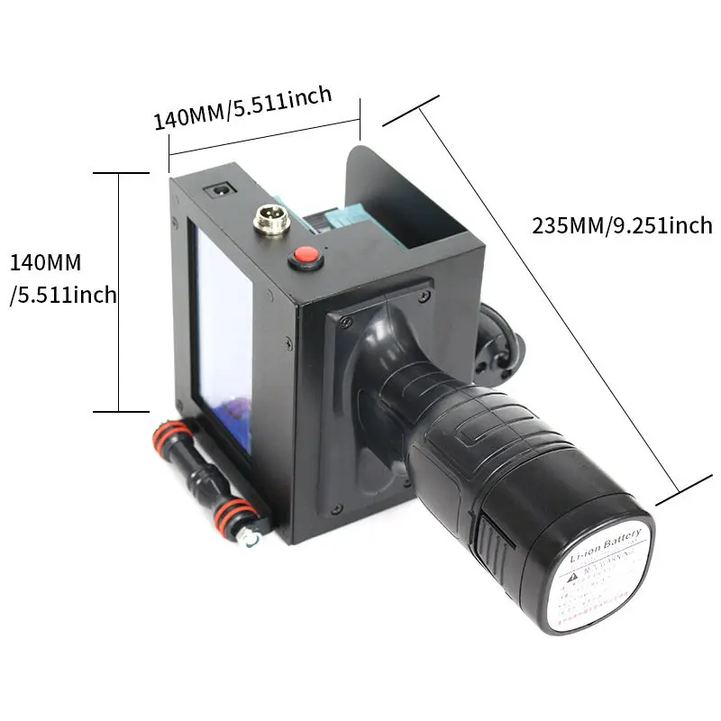 DT-T500 600DPI Handheld Inkjet Printer with Arc Printing, Fast Drying Ink for Text/Code/Logo, Portable Bluetooth Coding Machine