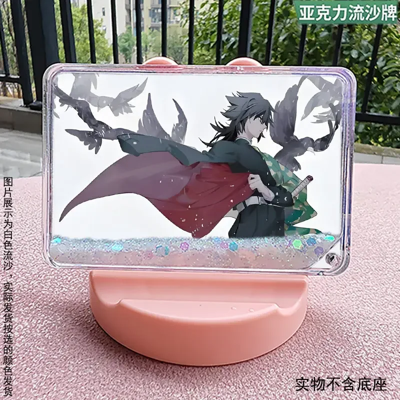 Demon Slayer Giyu Tomioka Tanjiro Kamado Quicksand Acrylic Stand Anime Peripheral Cute Cartoon Desktop Ornaments Kawaii Goods