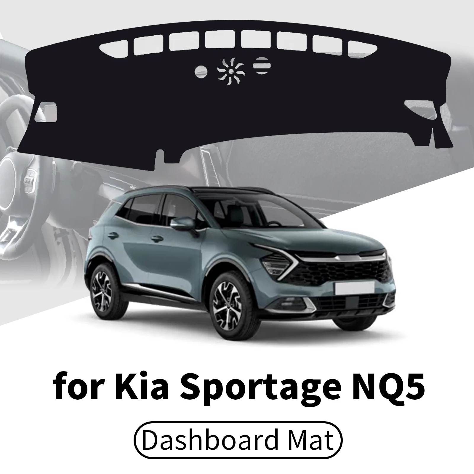 

for Kia Sportage NQ5 (Not fit for With HUD) Dashboard Cover Dashmat Sunshade Anti‑UV Anti‑Glare Dash Mat Interior Accessories