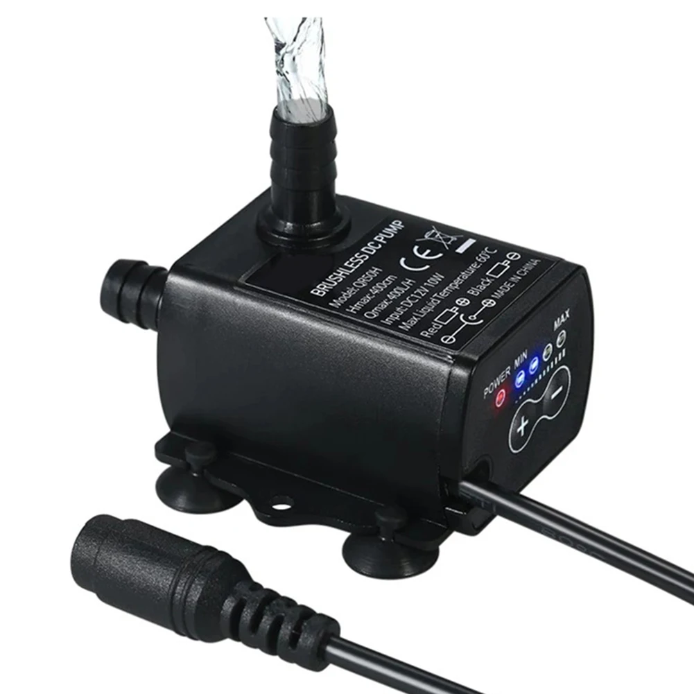 

Мини-бесщеточный погружной насос DC12V, ультра-тихий бесщеточный погружной насос с контролем потока для аквариумов, фонтанов, автомобилей Cooli