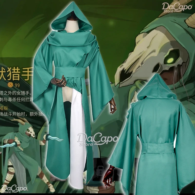 

Game Slay the Spire The Silent Huntress Cosplay Costume Robe Green Outfits Halloween Men Women Outfits Carnival 2026 Roleplay