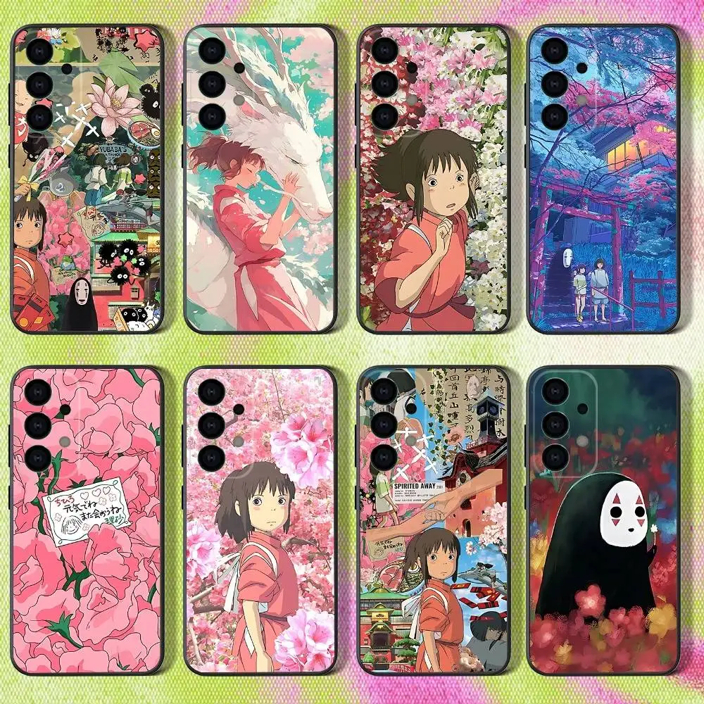 

S-Spiriteds Flower A-Away Phone Case For Samsung S25,S24,S21,S22,S23,S30,Ultra,S20,Plus,Fe,Lite,Note,10,9,5G Black Cover