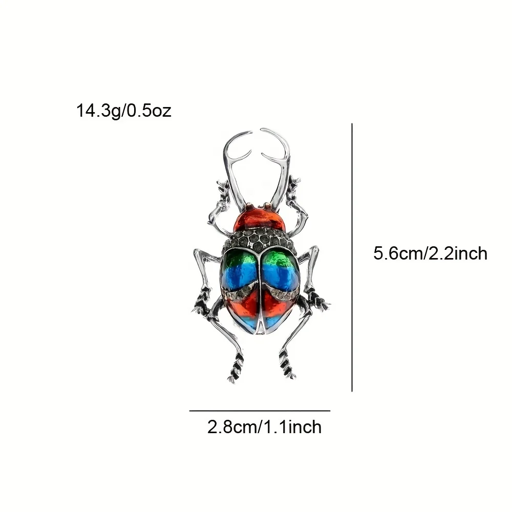 CINDY XIANG Vintage Alloy Enamel Beetle Brooches For Women and Man Creative Bugs Pins Fashion Insect Badges 3 Colors Choose Gift