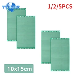 1-5PCS PCB Prototyping Board 10*15cm Green Single Side Universal Printed Circuit Boards Breadboard, for Arduino