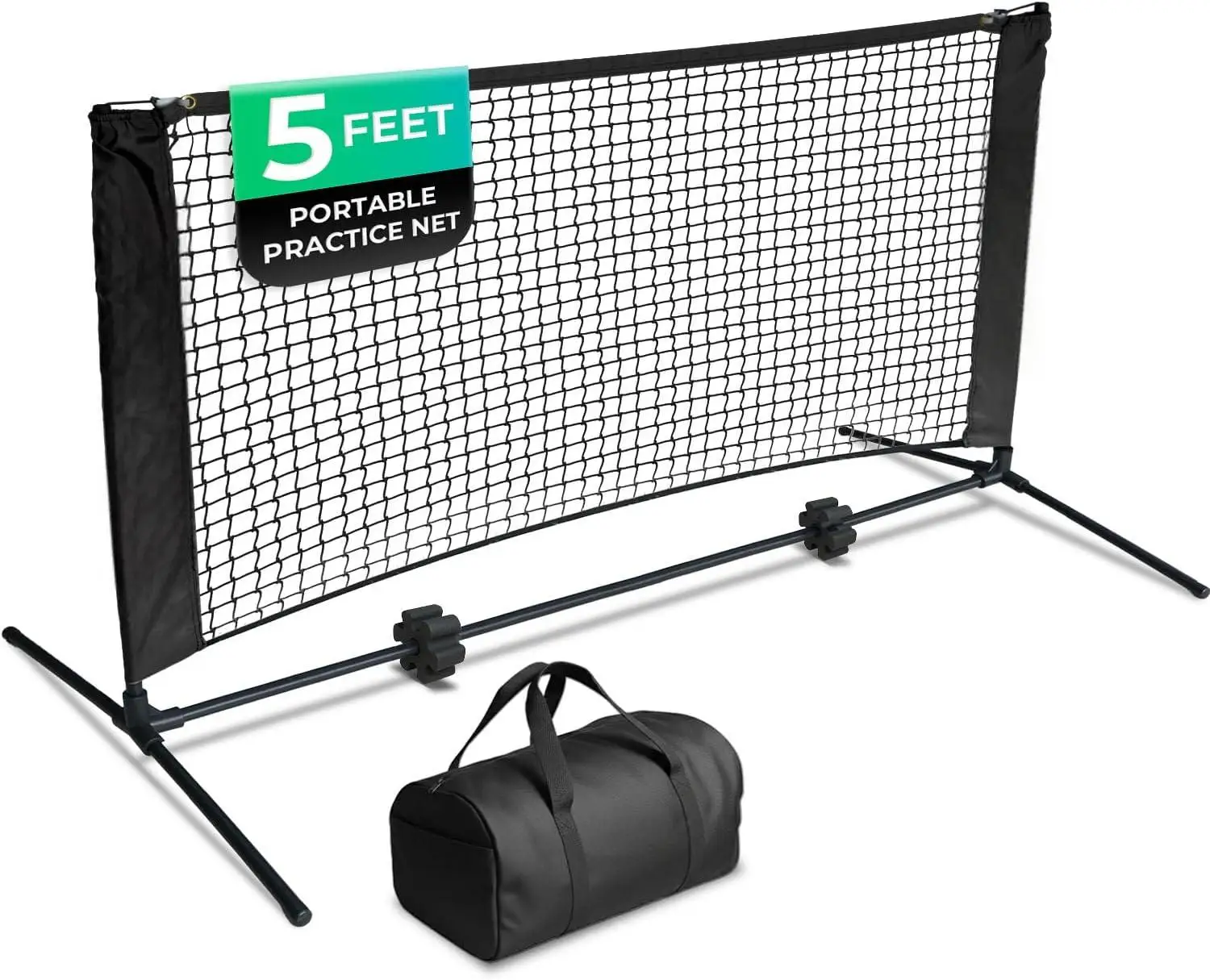 5FT Portable Pickleball Badminton Net With Wheels Carbon Fiber Custom Logo Training Practice Outdoor Entertainment Accessories