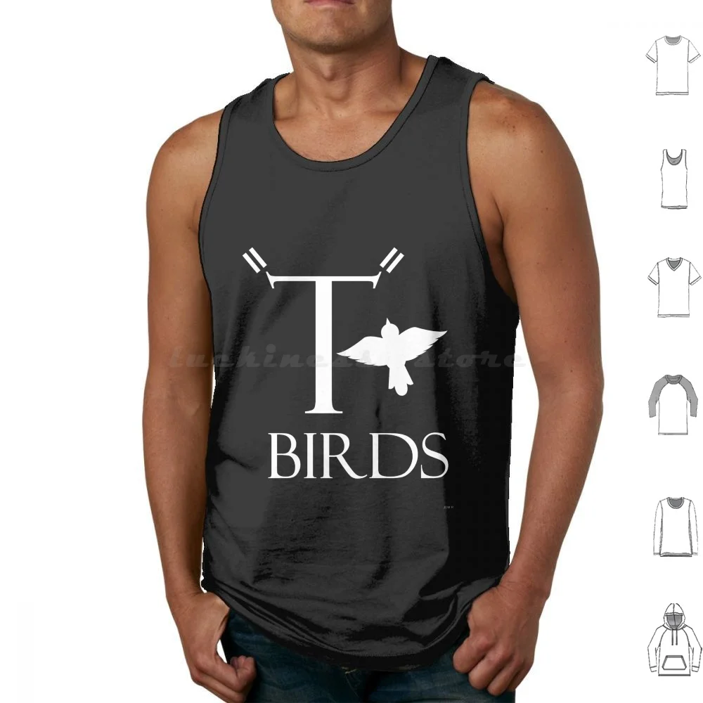 T Birds Halloween Tee Print On Back Tank Tops Print Cotton Hallowen Halloween Skull Skeleton Nightmare Vintage Dark Goth