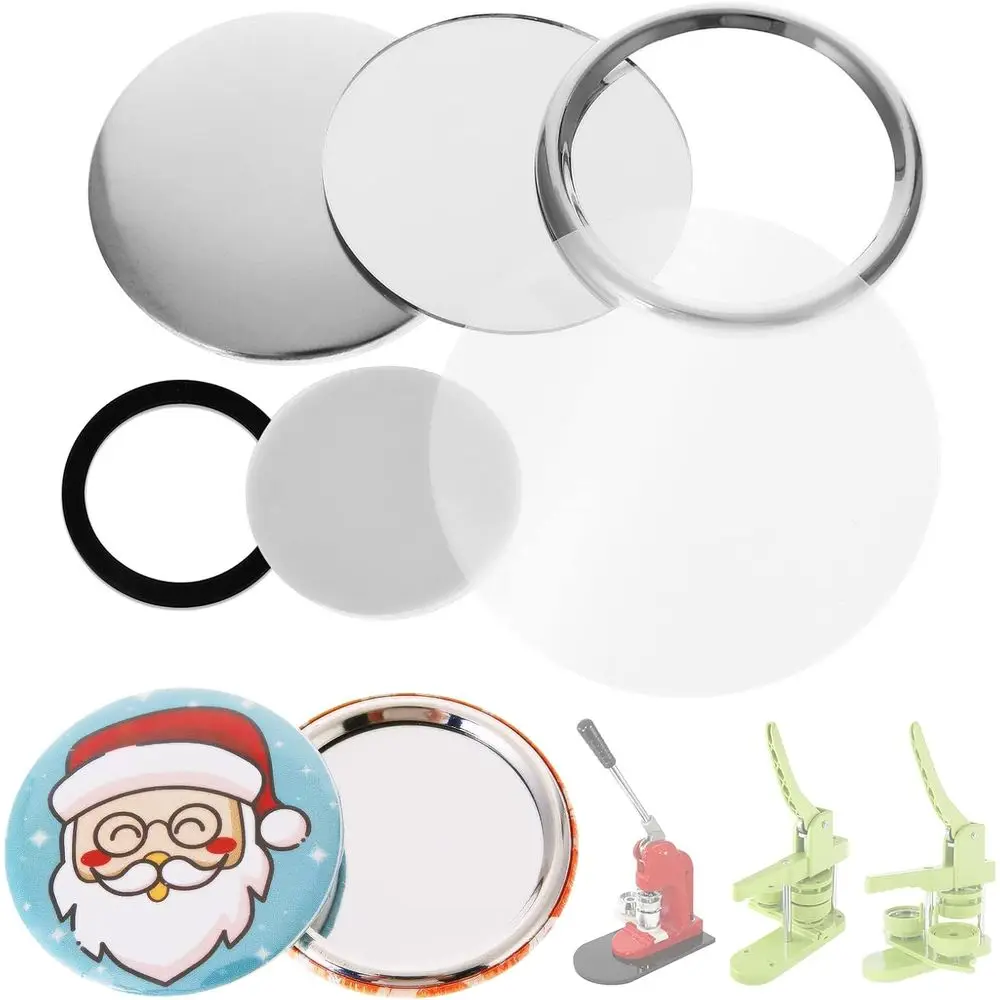 

100 Sets o ket Mirr75mm / 2.95 in (Approx. 3 inch) Round Button Parts Supplies or Button Maker hine