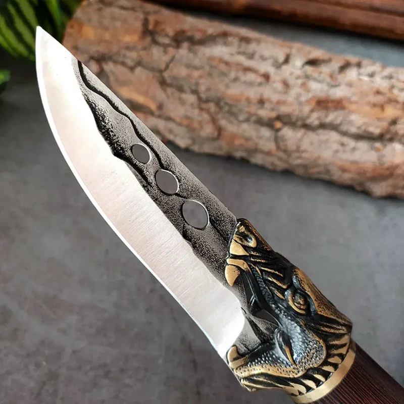 Stainless Steel Boning Fishing Knives for Meat Fruit Vegetables Kitchen Chef Butcher Knife Wood Handle Kitchen Tools