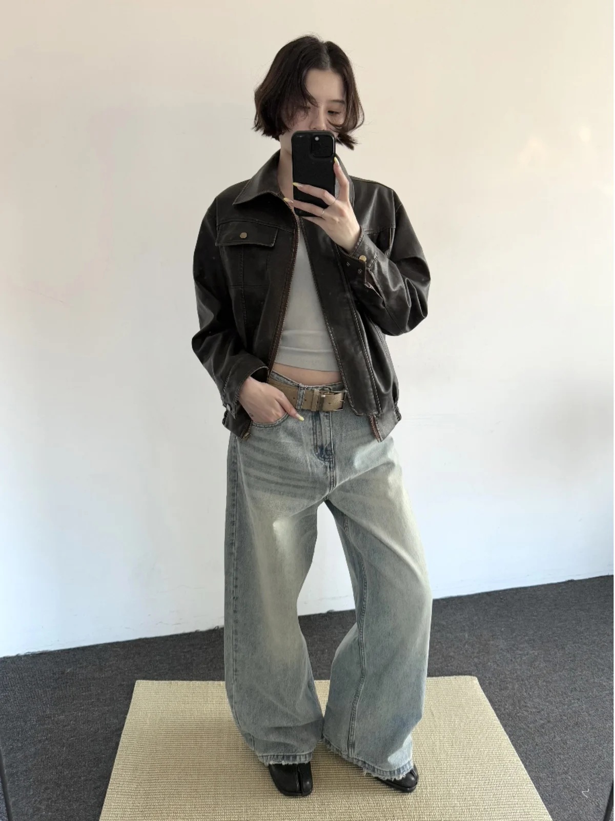 

XXDIRLY Ретро повседневные прямые джинсы Новые тонкие широкие легкие джинсовые брюки Американский модный бренд Хлопок l Талия