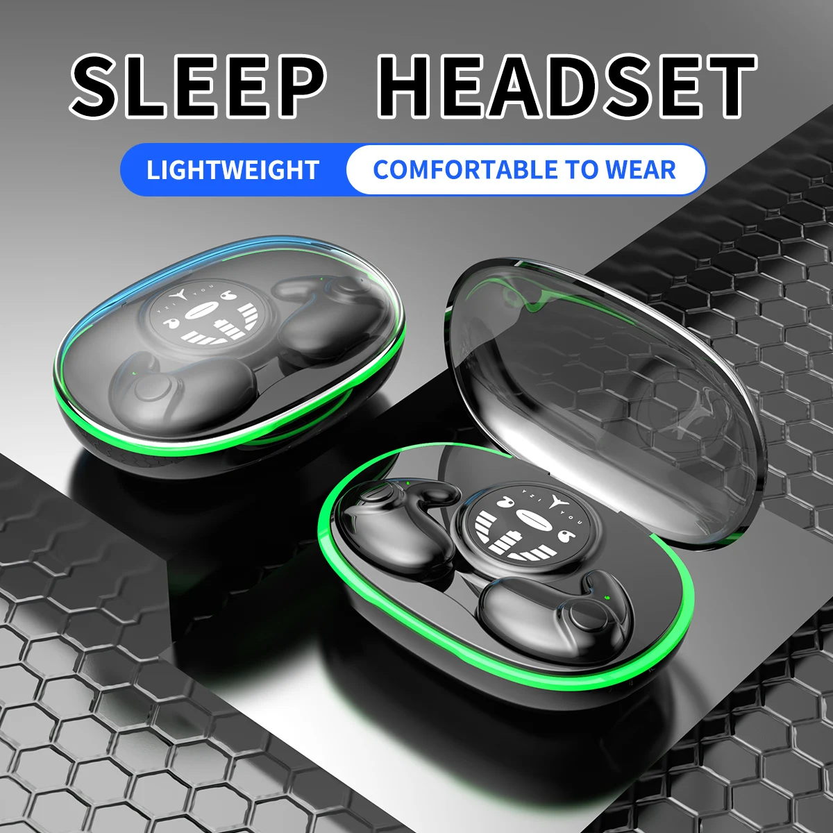 

Ultra thin ear to ear sleep professional Bluetooth earphones with ultra long battery life and active noise reduction