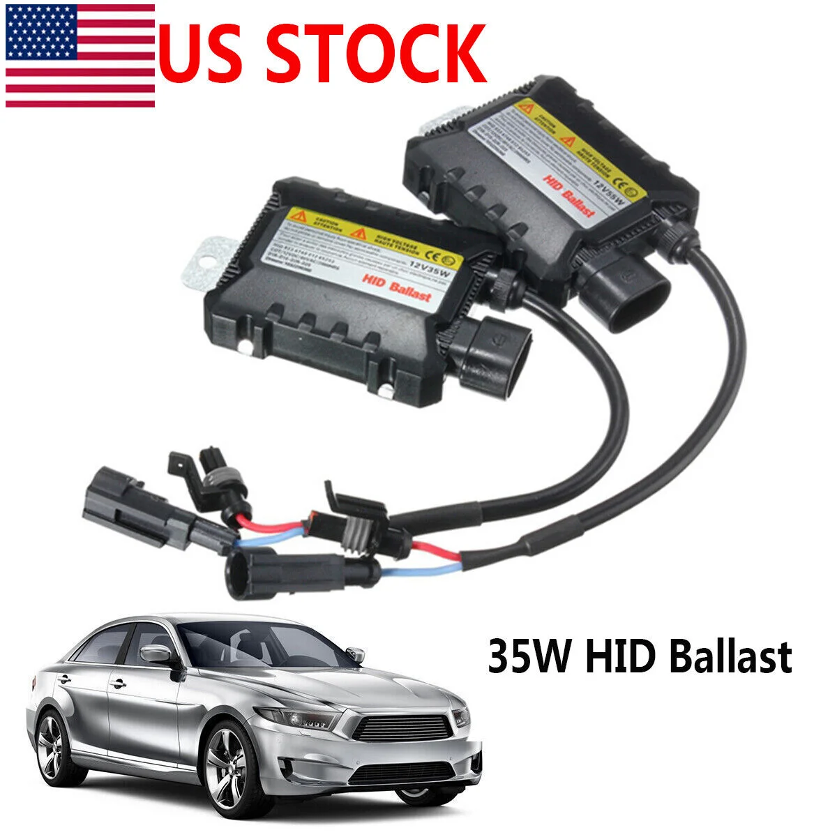 2 pcs Digital 35W HID Ballast Conversion Replacement For Xenon Light US STOCK