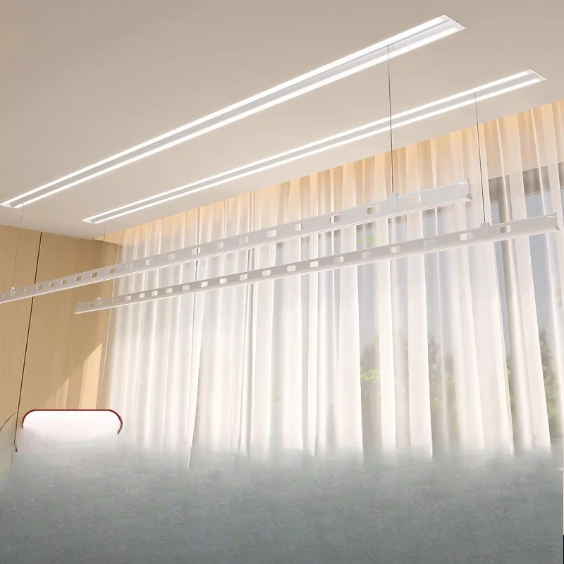 Intelligent lifting invisible electric drying rack balcony household embedded hidden drying rod